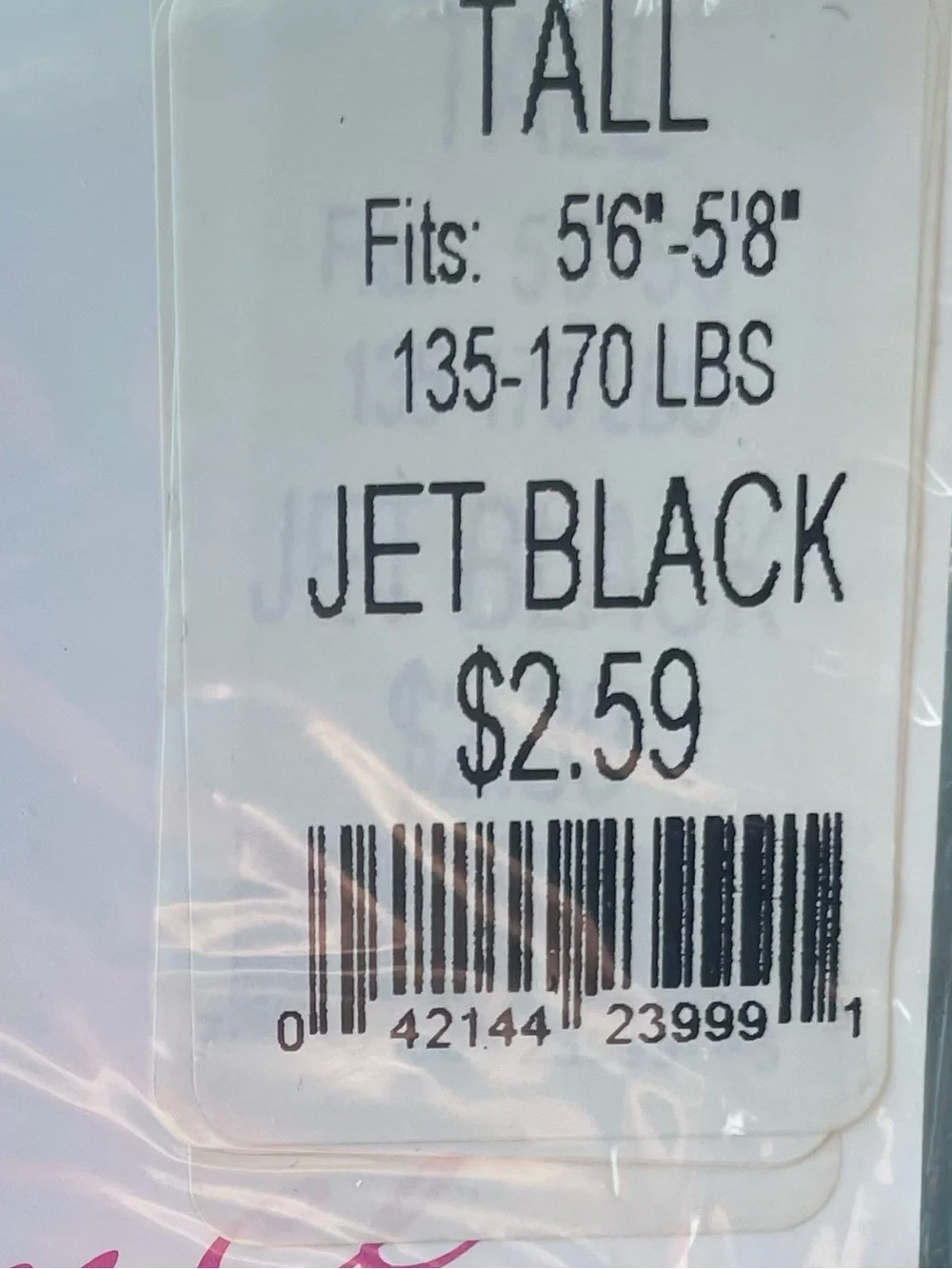 Today’s elegant jet black Pantyhose women’s size  tall medium